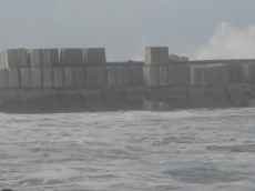 Blocos de bet�o deslocados