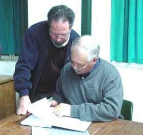 Amilcar Costa e Augusto S�, respectivamente Presidentes da Assembleia Geral e Direc��o 