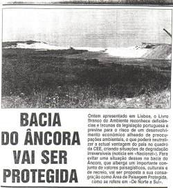 Em 1991 associa��es ambientais apresentavam uma proposta para protec��o da �rea de paisagem protegida