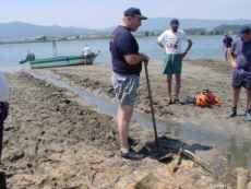 Abrtura de rego para escoar �gua