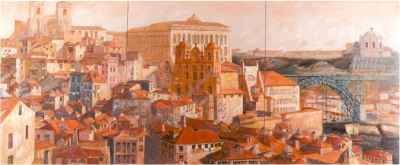 PORTO,OLEO SOBRE LIENZO PINTADO EN EL 2000 240x100