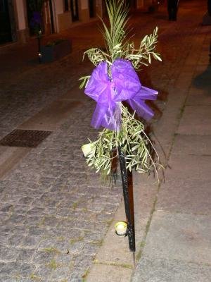 Pormenor decorativo da Semana Santa/Rua das Flores
