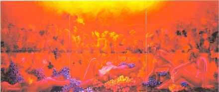 ESPERTAR, OLEO SOBRE LIENZO PINTADO EN 2000 240X100