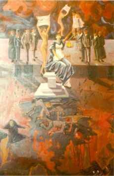 XUSTICIA, OLEO SOBRE LIENZO PINTADO EN 1972 100X70