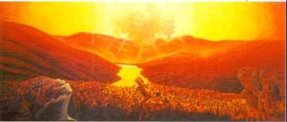 IRAN DIA, OLEO SOBRE LIENZO PINTADO EN 2000 240X100