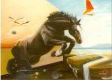 REALIDAD VIRTUAL, OLEO SOBRE LIENZO PINTADO EN 1997 120X100